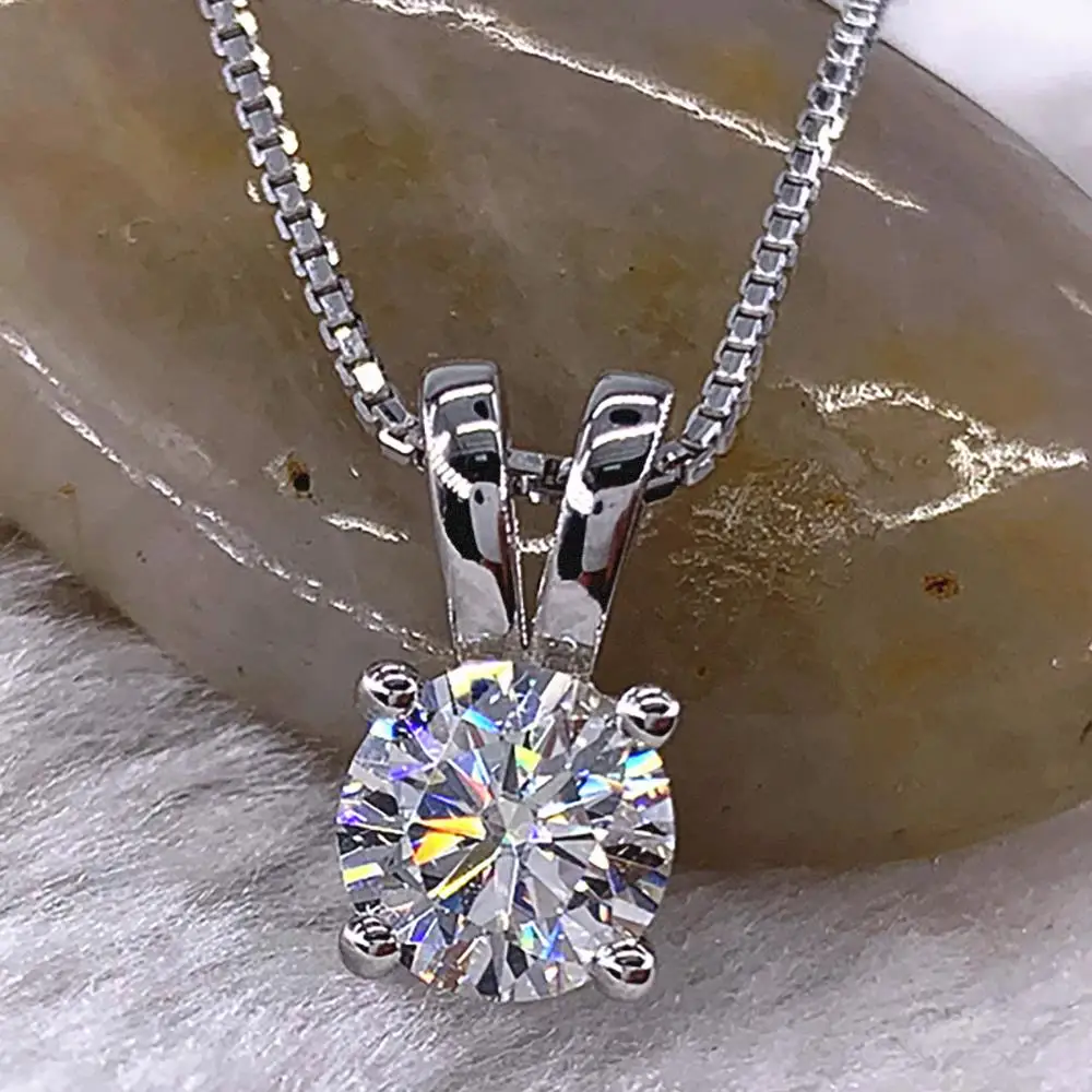 Promotion New 18K White Gold Women Pendants Necklaces Moissanite Diamond 0.5 1 2 3 4 5 Engagement Carat Anniversary Gift
Promotion New 18K White Gold Women Pendants Necklaces Moissanite Diamond 0.5 1 2 3 4 5 Engagement Carat Anniversary Gift