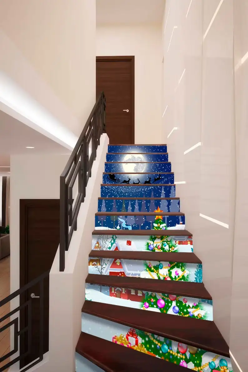 Santa Deers Christmas Tree Stair Decor Stairway Decoration Adhesive Stair Riser Christmas Night Stairs Risers Photo Decal Wallpa
Santa Deers Christmas Tree Stair Decor Stairway Decoration Adhesive Stair Riser Christmas Night Stairs Risers Photo Decal Wallpa