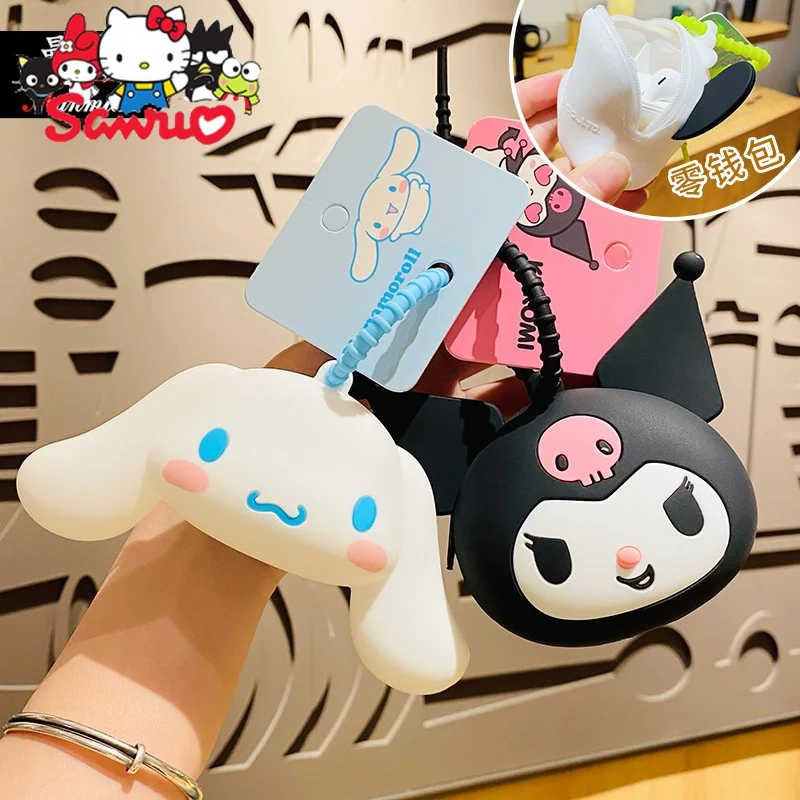 

Sanrio Melody Kuromi Hello Kitty Cinnamoroll понравико, мини-сумка для хранения, брелок для автомобильных ключей, школьная сумка, подвеска, подарок для пары