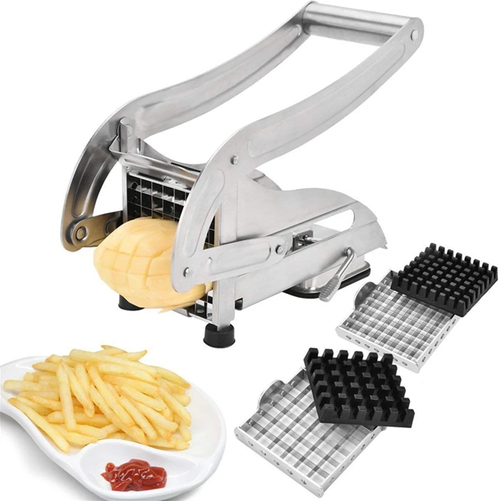 Stainless Steel French Fry Cutter Potato Cutter Fries Slicer Potato Chips Meat Chopper Cutter Chopper Chips Machine 2blades
Stainless Steel French Fry Cutter Potato Cutter Fries Slicer Potato Chips Meat Chopper Cutter Chopper Chips Machine 2blades