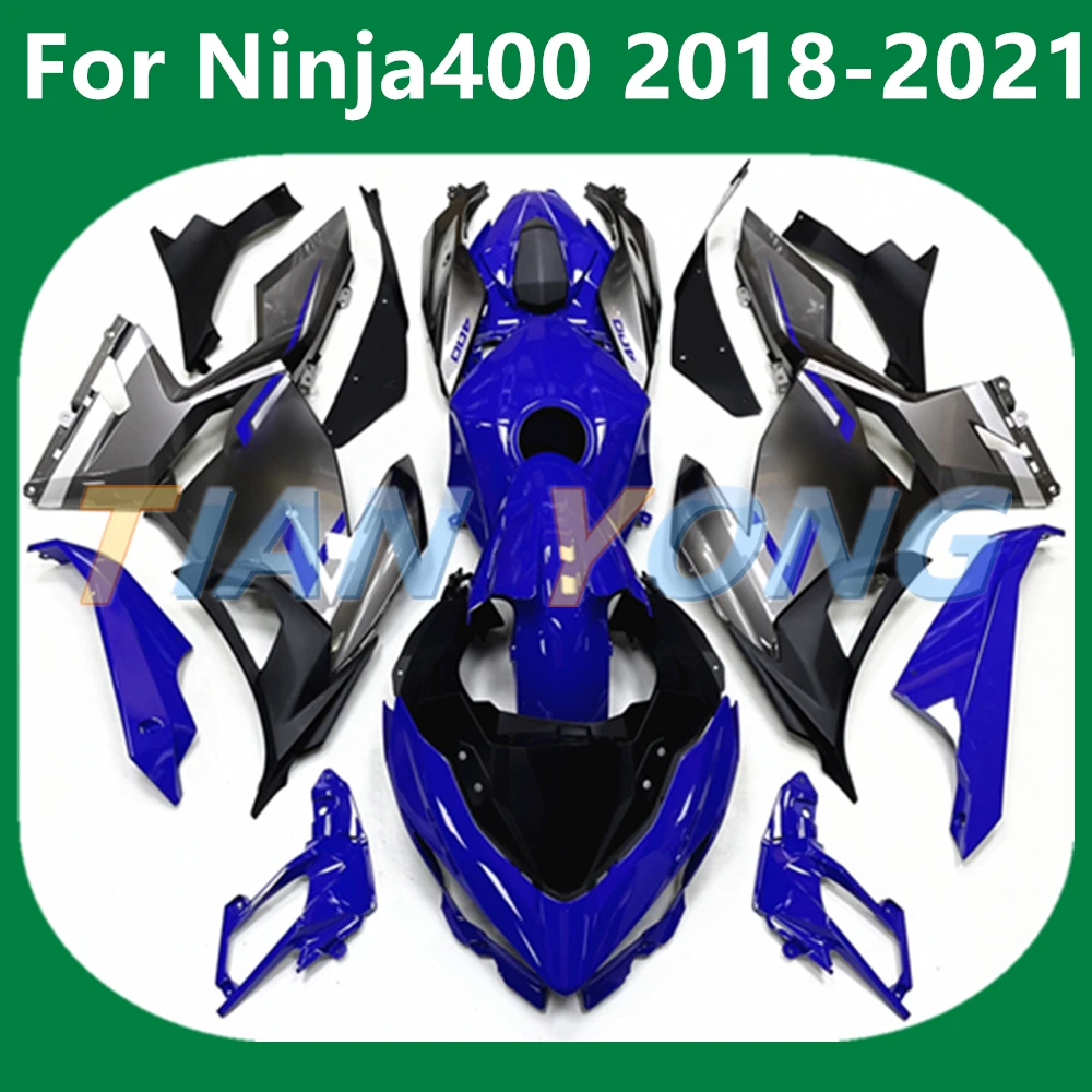 For Ninja400 Injection Cowling Motorcycle Full Fairing Kit Bodywork Blue with oil tank Fit Ninja 400 2018-2019-2020-2021-2022 
For Ninja400 Injection Cowling Motorcycle Full Fairing Kit Bodywork Blue with oil tank Fit Ninja 400 2018-2019-2020-2021-2022
