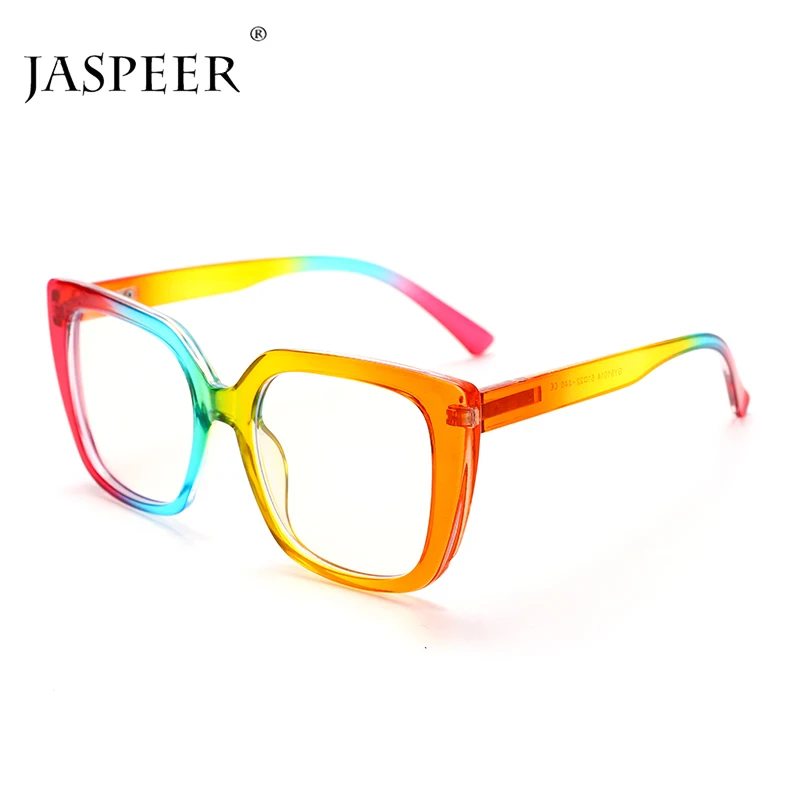 JASPEER Ladies Anti-Blue-Ray Rainbow Glasses Optical Frames Women Fashion Colorful Spring Frames TR90 Computer Eyeglasses
JASPEER Ladies Anti-Blue-Ray Rainbow Glasses Optical Frames Women Fashion Colorful Spring Frames TR90 Computer Eyeglasses