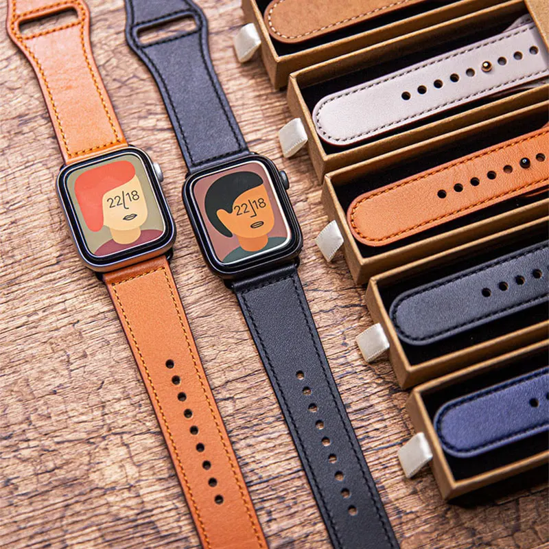 Genuine Leather Strap For Apple Watch Bracelet 44mm 40mm 45mm 41mm 42mm 38mm Smart Watch Band Correa iWatch Series 3 4 5 6 SE 7
Genuine Leather Strap For Apple Watch Bracelet 44mm 40mm 45mm 41mm 42mm 38mm Smart Watch Band Correa iWatch Series 3 4 5 6 SE 7