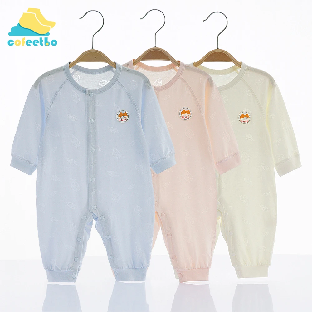 3 pcs Baby bodysuit thin Summer romper Pure cotton pair button long sleeve clothes Newborn boy and girl pajamas climbing clothes
3 pcs Baby bodysuit thin Summer romper Pure cotton pair button long sleeve clothes Newborn boy and girl pajamas climbing clothes