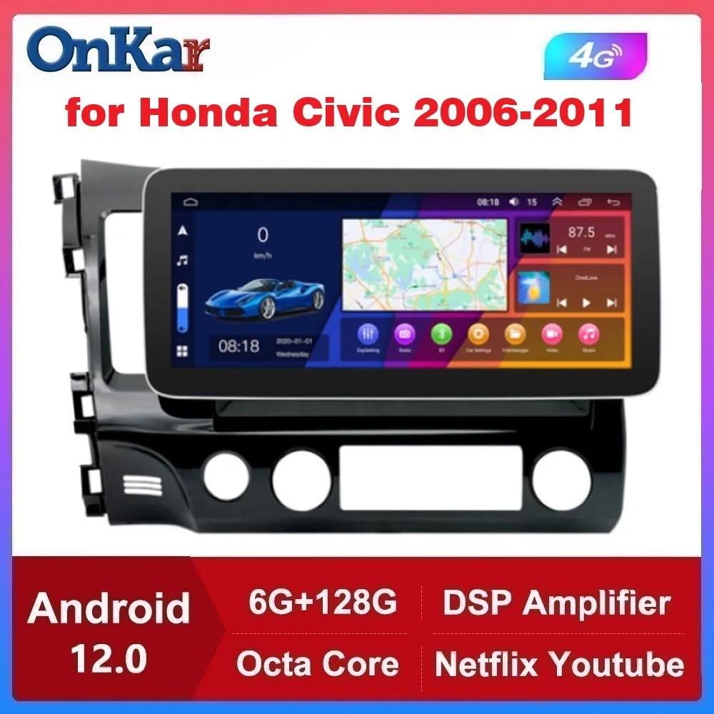 12.3'' 6+128G Android 12 Car Video Multimedia Player Radio GPS Navigation for Honda Civic 2006-2011 Auto Stereo CarPlay Screen 
12.3'' 6+128G Android 12 Car Video Multimedia Player Radio GPS Navigation for Honda Civic 2006-2011 Auto Stereo CarPlay Screen