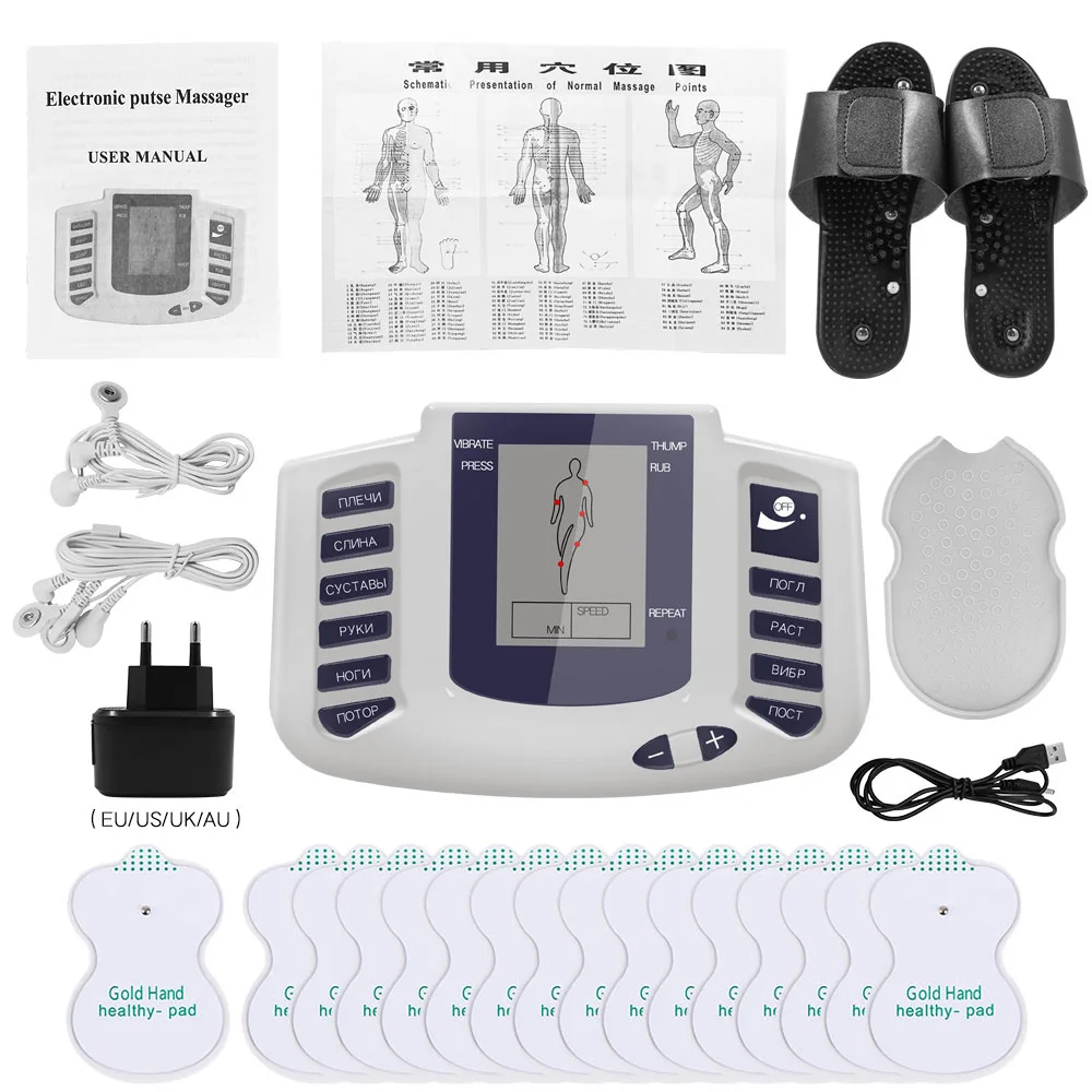 EMS Body Electrical Muscle Stimulator Tens Acupuncture Slimming Massager 16 Pads Digital Therapy for Back Neck Foot Health Care
EMS Body Electrical Muscle Stimulator Tens Acupuncture Slimming Massager 16 Pads Digital Therapy for Back Neck Foot Health Care