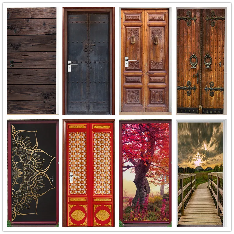 Forest Landscape Self Adhesive Wallpaper For Doors Retro Wood 3D Door Sticker Living Room Bedroom Decoration Waterproof Poster 
Forest Landscape Self Adhesive Wallpaper For Doors Retro Wood 3D Door Sticker Living Room Bedroom Decoration Waterproof Poster