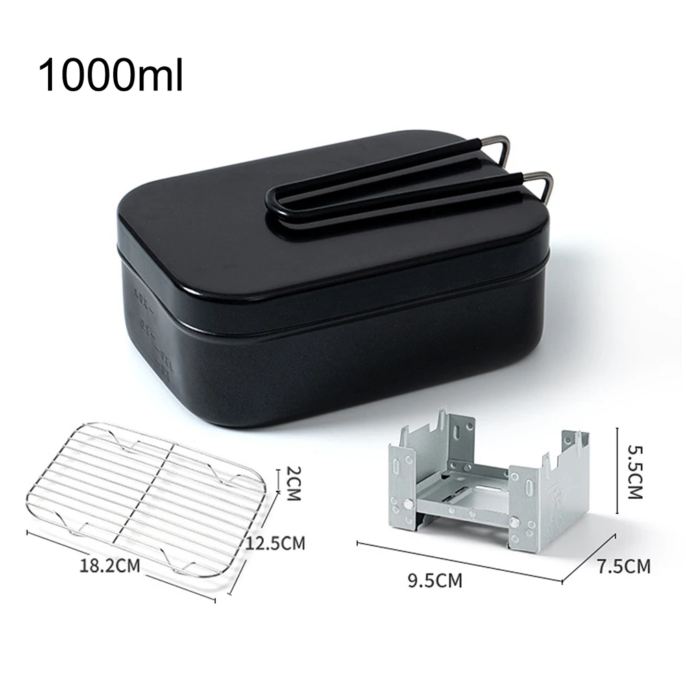 Bento Box Lunch Box With Kettle With Stove Folding Food Storage Lightweight Non-stick Coated For Camping Cooking
Bento Box Lunch Box With Kettle With Stove Folding Food Storage Lightweight Non-stick Coated For Camping Cooking