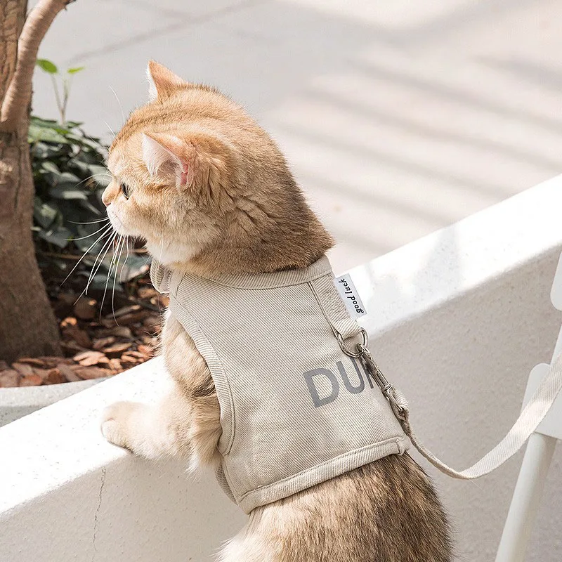 Canvas Cat Traction Rope All Season Breathable Pet Chest Strap Cat Harness Adjustable Vest Walking Lead for Small Medium Pet Cat
Canvas Cat Traction Rope All Season Breathable Pet Chest Strap Cat Harness Adjustable Vest Walking Lead for Small Medium Pet Cat