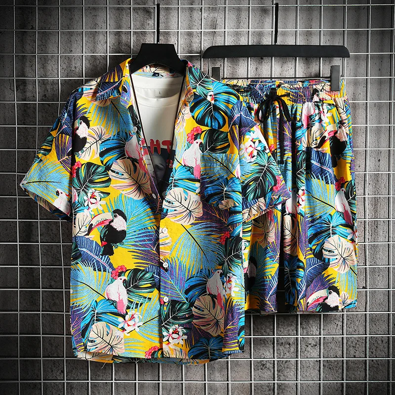 Mens Set Short Sleeve Hawaiian Shirt And Shorts Summer Casual Floral Shirt Beach Two Piece Suit 2023 New Fashion Men Sets S-5XL
Mens Set Short Sleeve Hawaiian Shirt And Shorts Summer Casual Floral Shirt Beach Two Piece Suit 2023 New Fashion Men Sets S-5XL