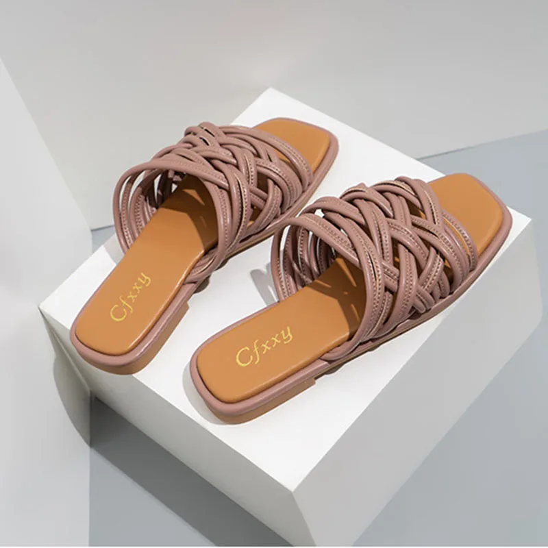 Женские плетеные шлепанцы, ажурные сандалии на плоской подошве, Повседневная пляжная обувь, сланцы, 2022
Женские плетеные шлепанцы, ажурные сандалии на плоской подошве, Повседневная пляжная обувь, сланцы, 2022
