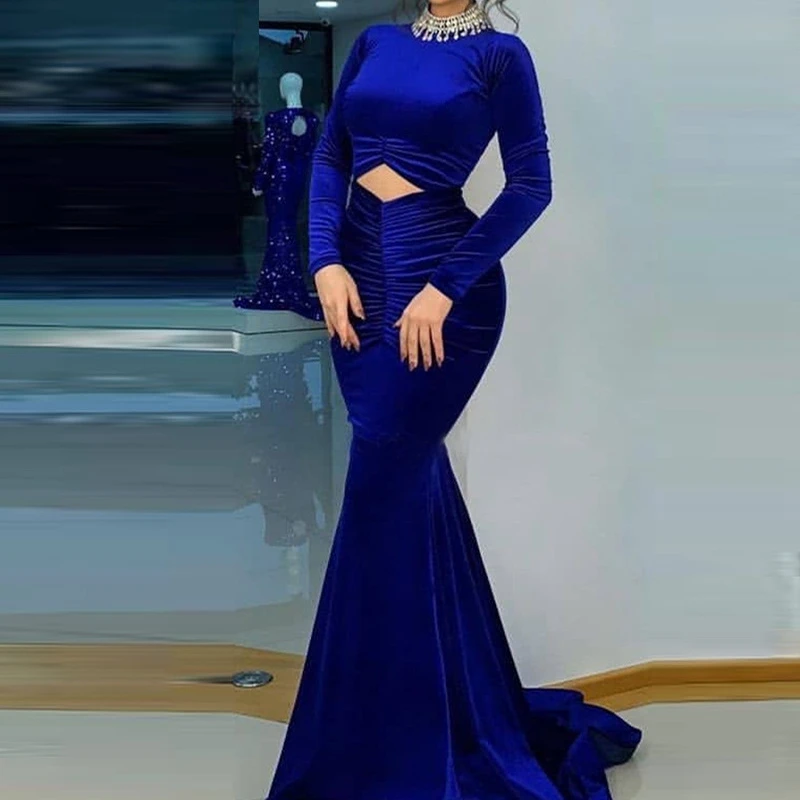 Dress New Fashion Temperament Solid Color Velvet Turtleneck Show Navel Evening Dress Autumn Spring Party Dresses Female Clothing
Dress New Fashion Temperament Solid Color Velvet Turtleneck Show Navel Evening Dress Autumn Spring Party Dresses Female Clothing