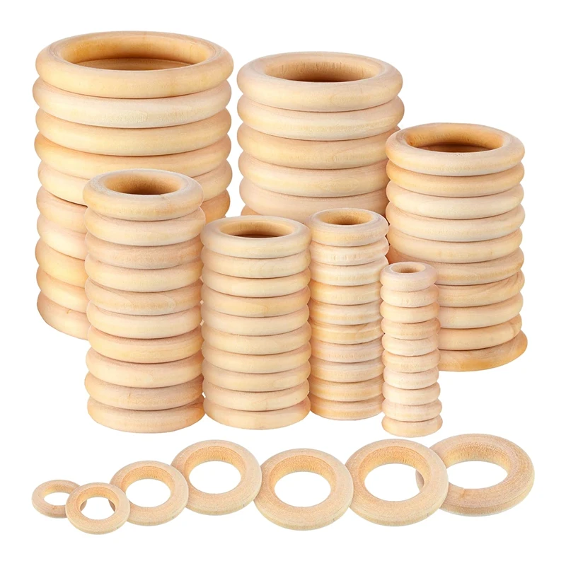 100Pcs Natural Wood Rings Set, Unfinished Macrame Wooden Ring, Wood Circles for DIY Craft, Ring Pendant Jewelry Making
100Pcs Natural Wood Rings Set, Unfinished Macrame Wooden Ring, Wood Circles for DIY Craft, Ring Pendant Jewelry Making