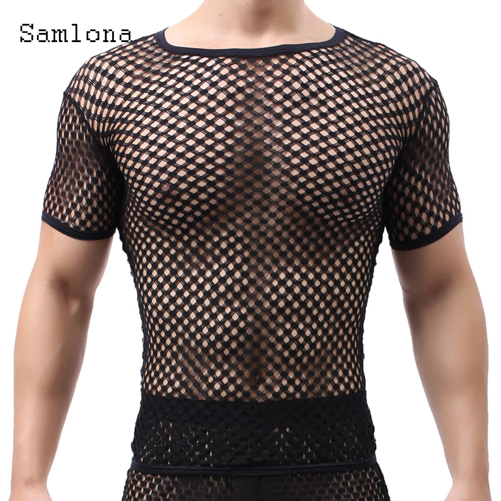 Sexy Hollow Out Shirts Clothing 2022 Summer New Casual Beach Tees Shirt Short Sleeve Men See Through Fetish Skinny Top Pullovers 
Sexy Hollow Out Shirts Clothing 2022 Summer New Casual Beach Tees Shirt Short Sleeve Men See Through Fetish Skinny Top Pullovers