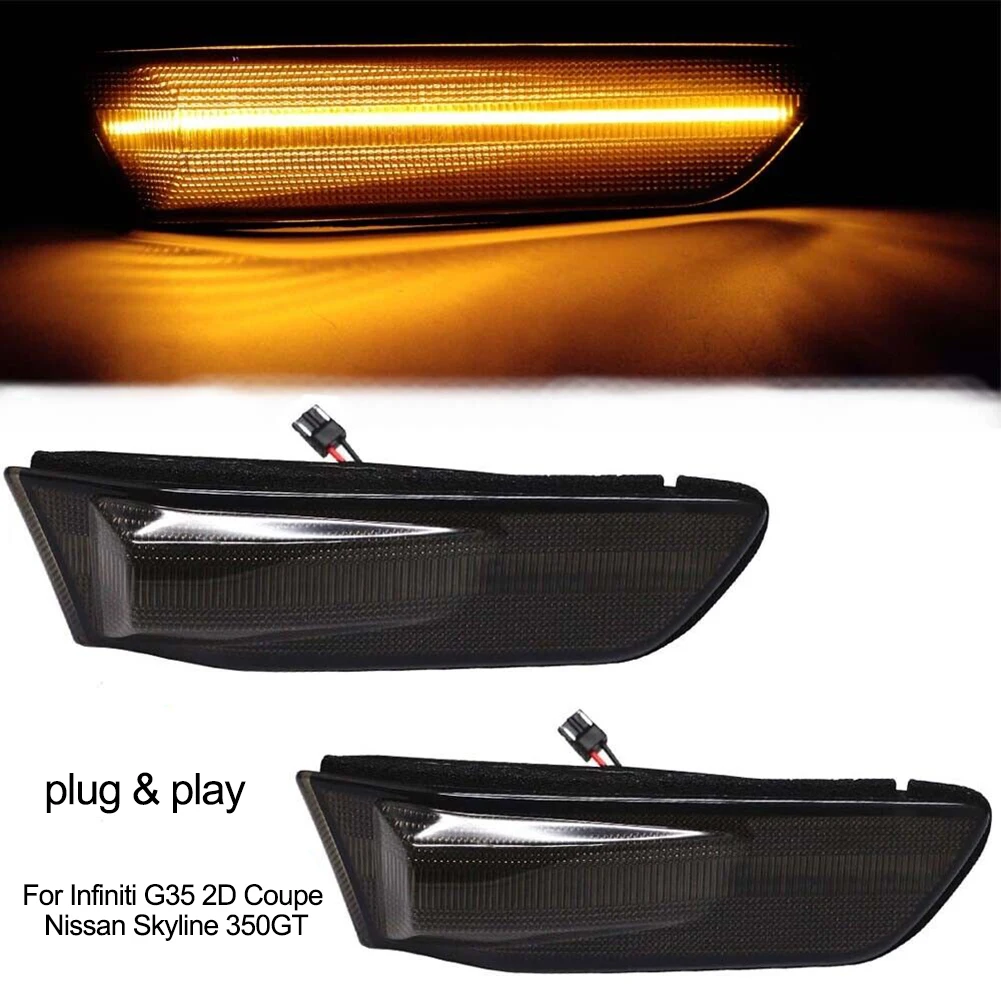 LED Side Fender Dynamic Turn Signal Light Marker Lamp For Infiniti G35 Coupe 03-07 Switchback LED Side Marker Signal Lights
LED Side Fender Dynamic Turn Signal Light Marker Lamp For Infiniti G35 Coupe 03-07 Switchback LED Side Marker Signal Lights