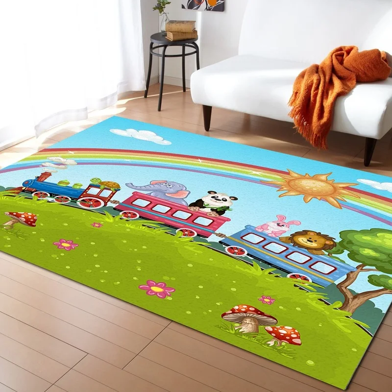 Cartoon Animal Print Crystal Velvet Children Carpet Living Room Baby Crawling Play Mats Boy Girl Bedroom Decoration Bedside Rug
Cartoon Animal Print Crystal Velvet Children Carpet Living Room Baby Crawling Play Mats Boy Girl Bedroom Decoration Bedside Rug