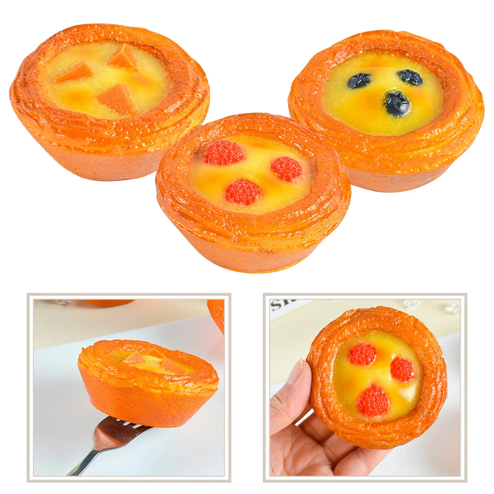 3pcs Model Home Kitchen Lifelike Play Set Fake Tart Model Fake Egg Tart Ornament Artificial Egg Tart for Shop Kids House
3pcs Model Home Kitchen Lifelike Play Set Fake Tart Model Fake Egg Tart Ornament Artificial Egg Tart for Shop Kids House