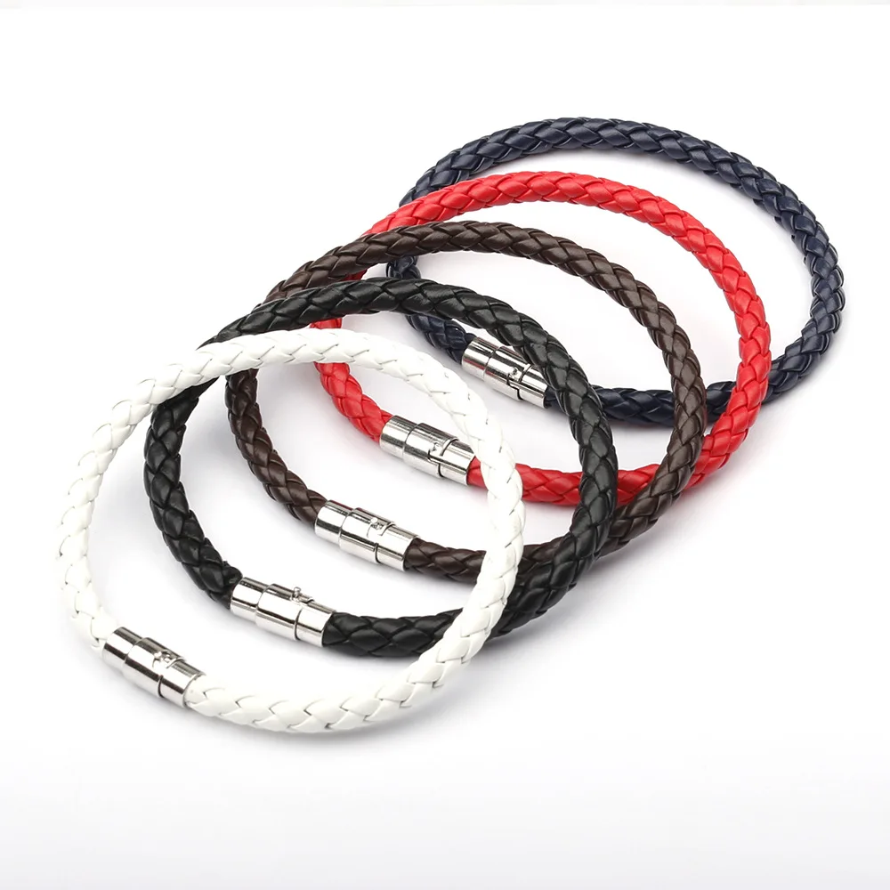 Simple Design Men's Leather Bracelet Multicolor Stainless Steel Button Bangle Women Men Wristbands Valentine's Day Jewelry Gift
Simple Design Men's Leather Bracelet Multicolor Stainless Steel Button Bangle Women Men Wristbands Valentine's Day Jewelry Gift