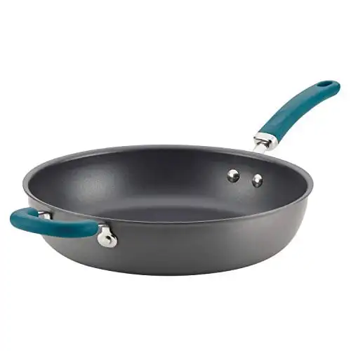 Create Delicious Hard-Anodized Aluminum NS Deep Fry Pan, Frying Pan, Teal Handle Air fryer silicone liner Air fryer silicone Bak 
Create Delicious Hard-Anodized Aluminum NS Deep Fry Pan, Frying Pan, Teal Handle Air fryer silicone liner Air fryer silicone Bak