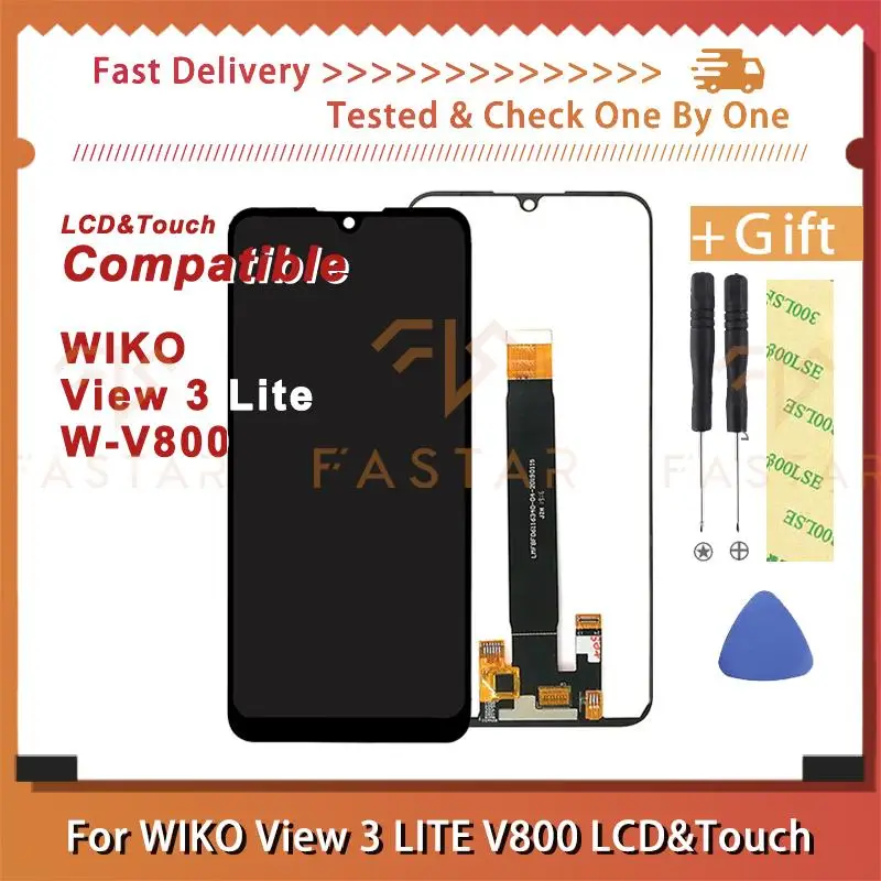 

6.09" Test For WIKO View 3 LITE W-V800 LCD Display Touch Digitizer Assembly Replace mobile phone Screen view3 lite lcd