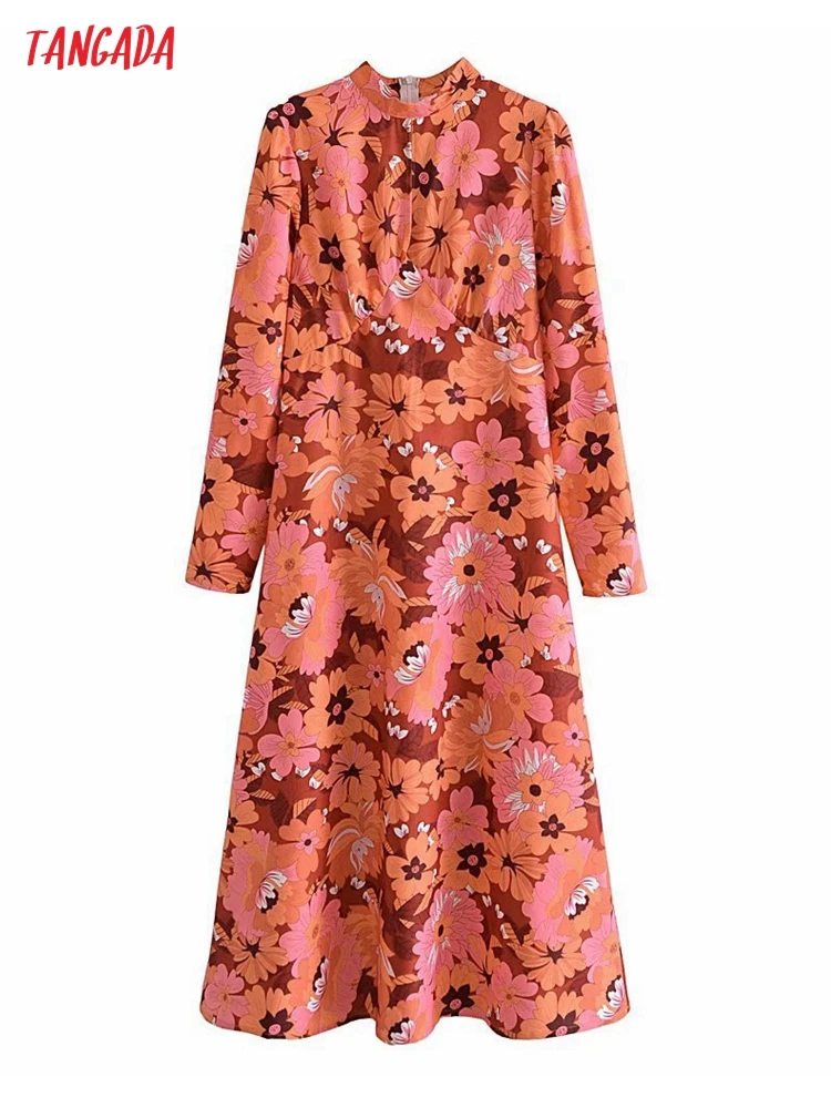 Tangada 2022 Fashion Women Flowers Print Stand Collar Long Dress Vintage Long Sleeve Office Ladies Maxi Dress 5D179
Tangada 2022 Fashion Women Flowers Print Stand Collar Long Dress Vintage Long Sleeve Office Ladies Maxi Dress 5D179