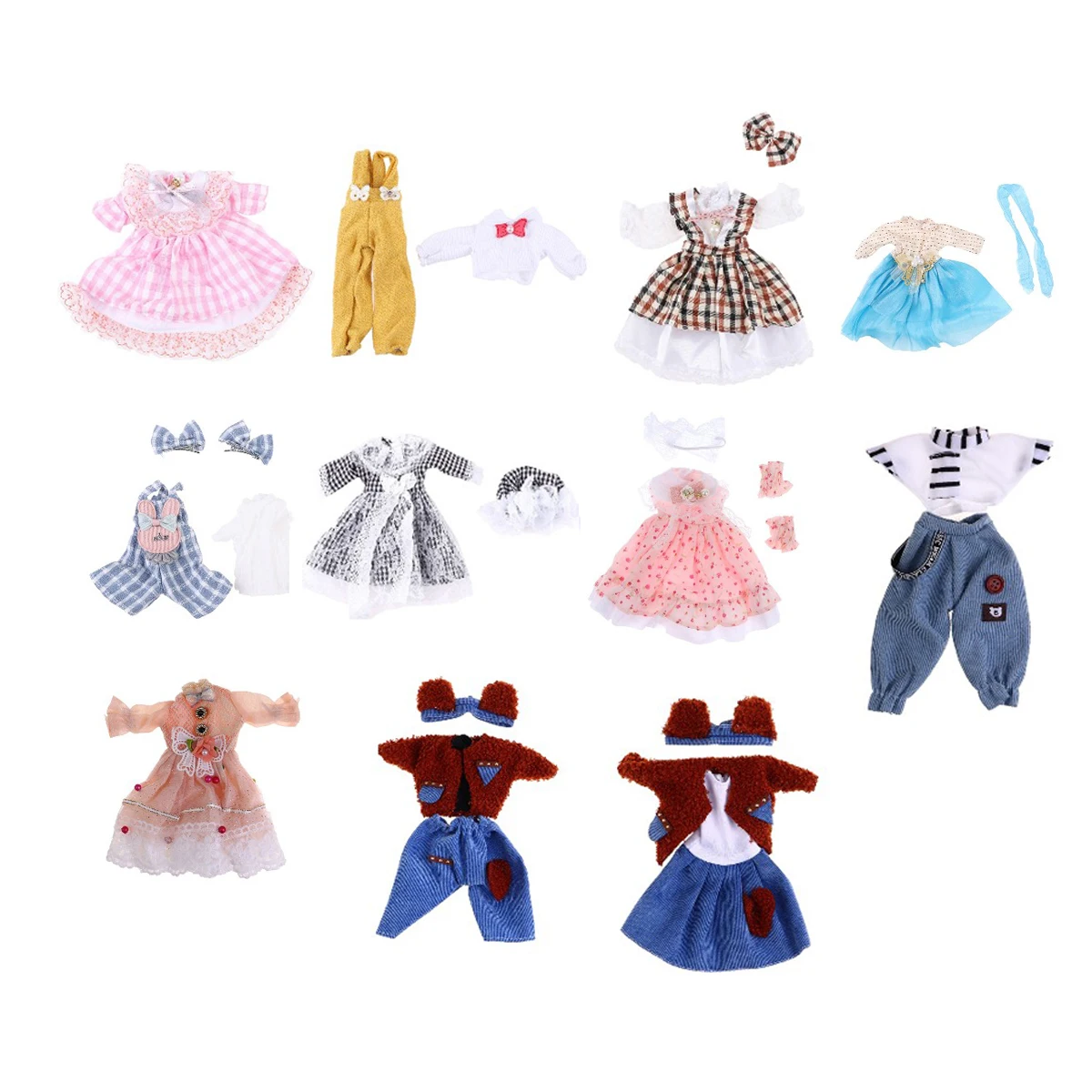 

Doll Clothes Dress Veil College Style Fit 18Inch American Doll Girls And 43Cm New Born Baby Item,Generation Baby Girl's Toy Gift
