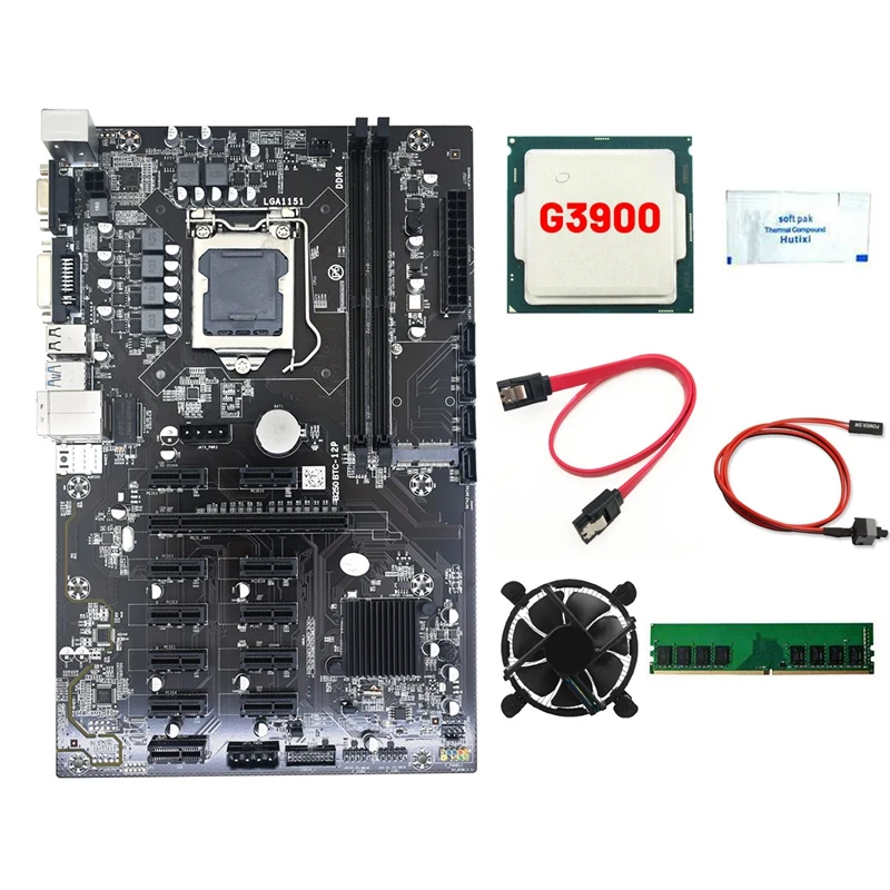 Материнская плата для майнинга B250B 12 PCIE1X BTC + ЦП G3900 + ОЗУ 4G DDR4 + вентилятор ЦП + термопаста + линия переключения + кабель SATA LGA1151 MSATA
Материнская плата для майнинга B250B 12 PCIE1X BTC + ЦП G3900 + ОЗУ 4G DDR4 + вентилятор ЦП + термопаста + линия переключения + кабель SATA LGA1151 MSATA