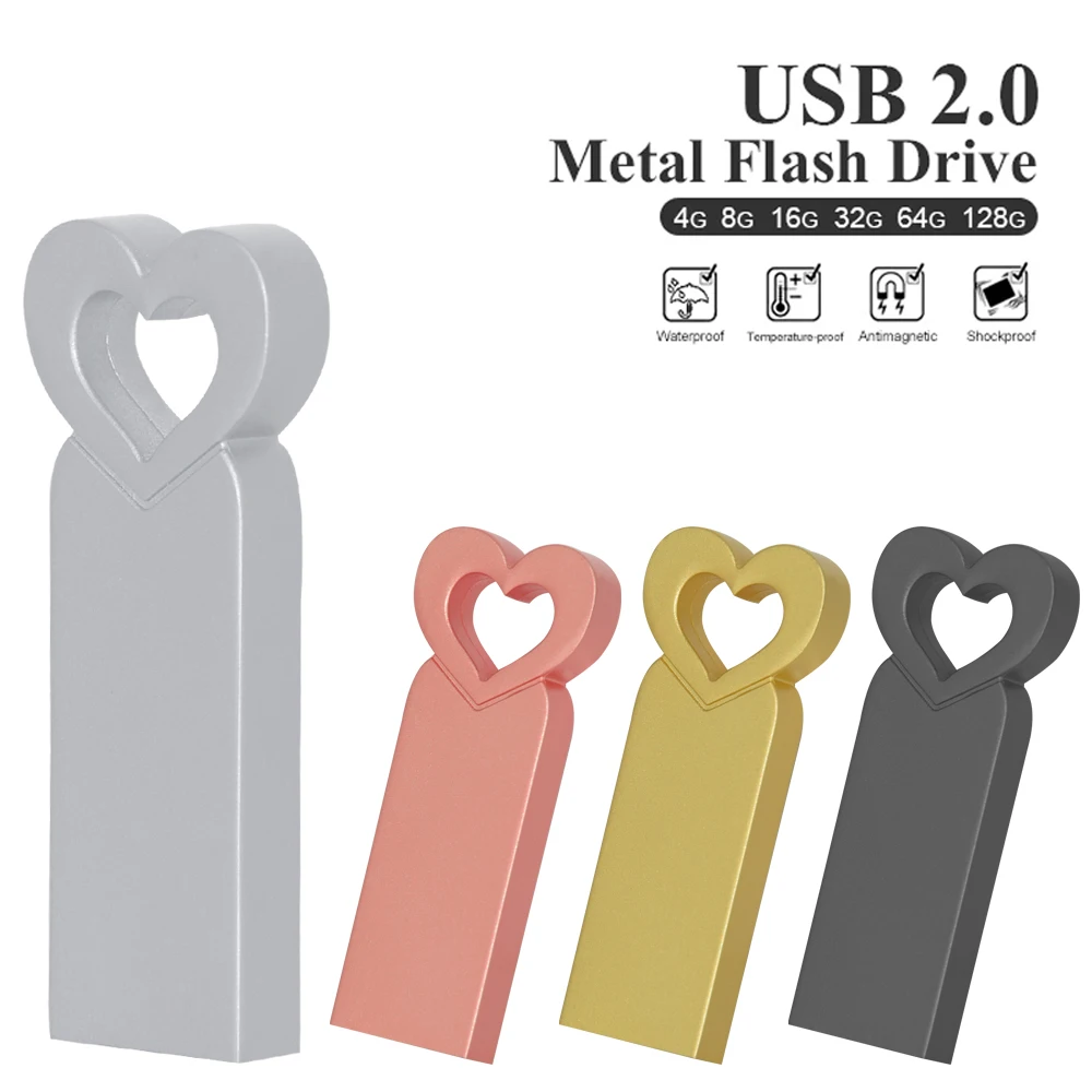 

Metal USB 2.0 Flash Drives 8GB 64gb thumbdrive 16GB 4GB Pendrive 32gb Flash Memory flash Stick 128gb pen Drive usb2.0 U disk