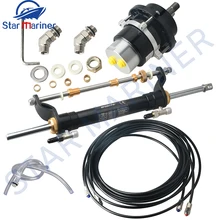 Outboard Motor Hydraulic Steering Kit Marine Steering System With Cylinder Helm Pump For Boat Engine Till 90HP 20 Feet Hoses