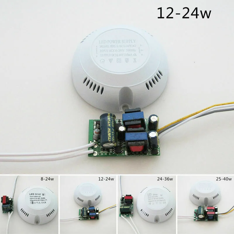 LED Driver AC DC 8-24W / 24-36W / 12-24W / 24-40W Power Supply For Ceiling Light Lamp With Round Box Lighting Parts
LED Driver AC DC 8-24W / 24-36W / 12-24W / 24-40W Power Supply For Ceiling Light Lamp With Round Box Lighting Parts