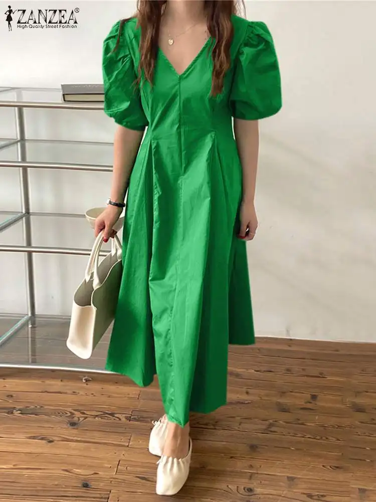 ZANZEA Casual Solid Dress Women OL Elegant V Neck Robe 2022 Summer Backless Maxi Vestidos Holiday Chic Belted Dresses Oversized
ZANZEA Casual Solid Dress Women OL Elegant V Neck Robe 2022 Summer Backless Maxi Vestidos Holiday Chic Belted Dresses Oversized