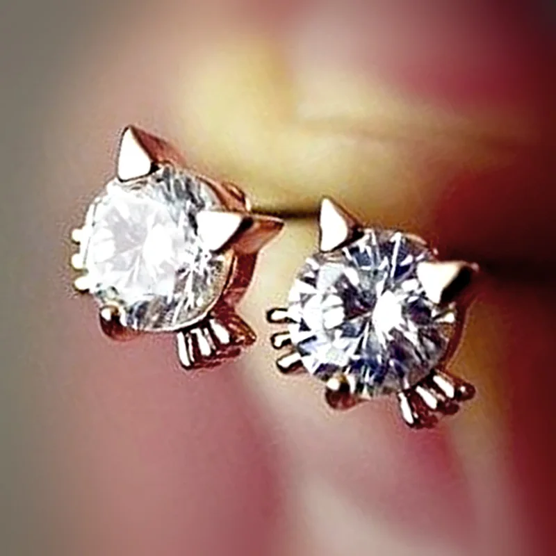 Huitan Cute Cat shape Stud Earrings for Teens Inlaid Round Cubic Zirconia Minimalist Gift Women Earrings Low-key Fashion Jewelry
Huitan Cute Cat shape Stud Earrings for Teens Inlaid Round Cubic Zirconia Minimalist Gift Women Earrings Low-key Fashion Jewelry