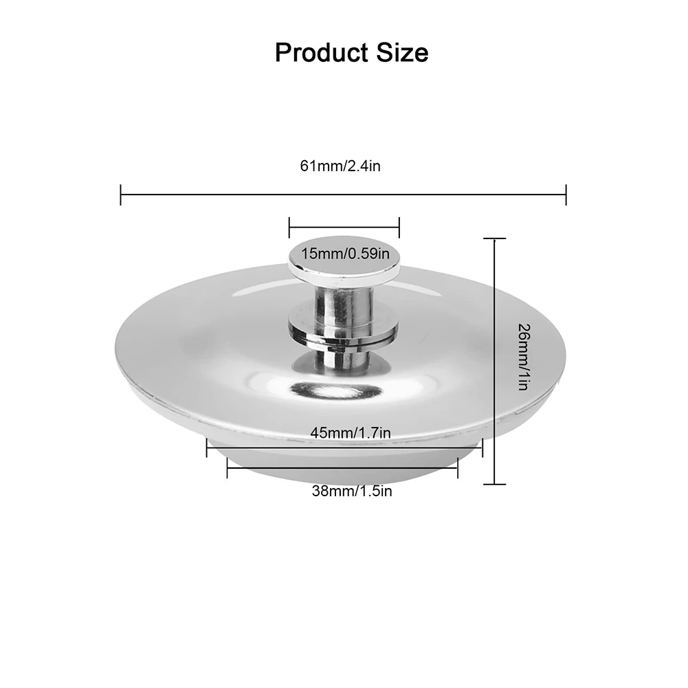 Bathroom Sink Plug Stopper Stainless Steel Water Stopper Sink Water Filter Plug Kitchen Sink Accessories Kitchen Tools
Bathroom Sink Plug Stopper Stainless Steel Water Stopper Sink Water Filter Plug Kitchen Sink Accessories Kitchen Tools