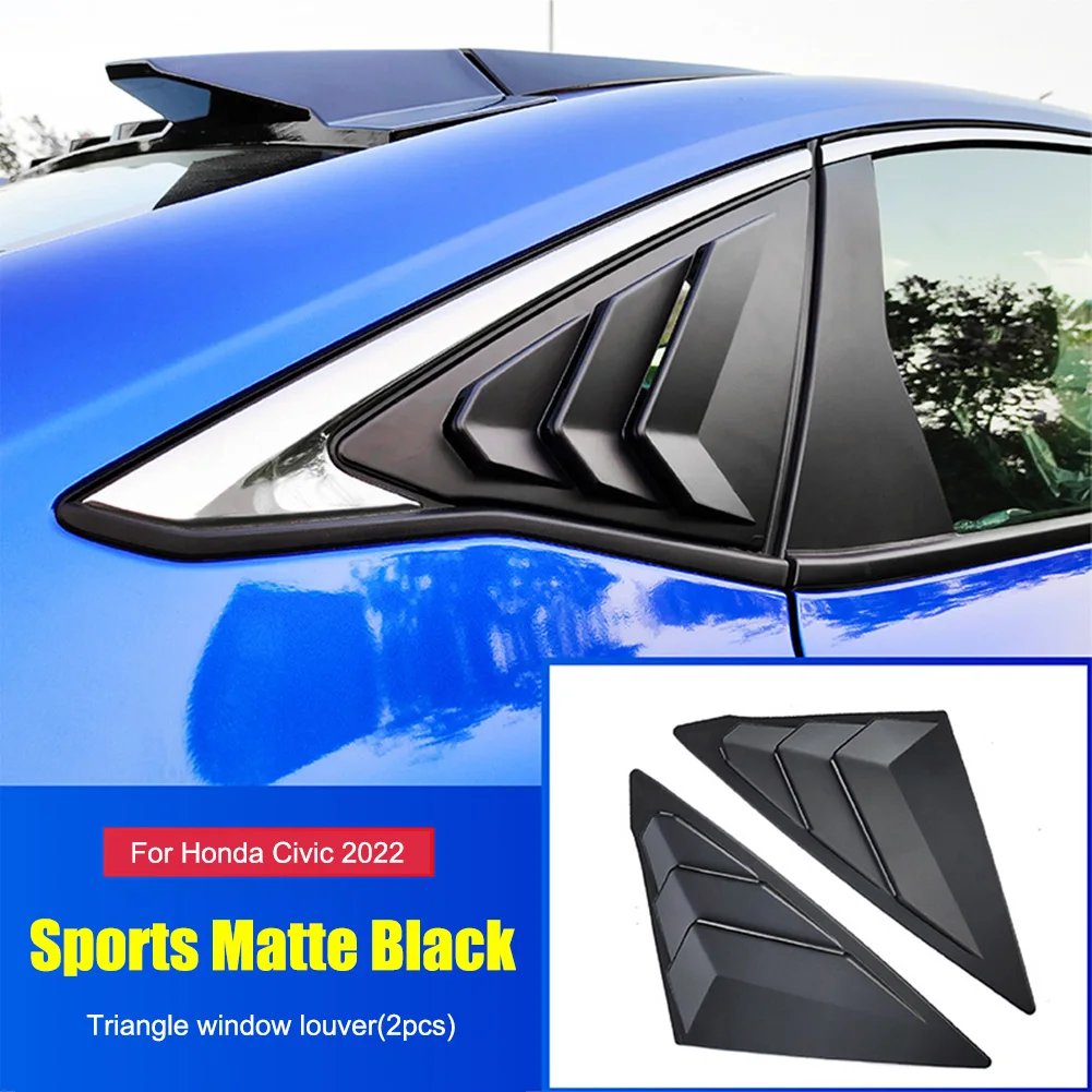 2PCS Car Rear Side Window Louver Triangle Blind Cover Vent Carbon Fiber Black Car Styling for Honda Civic 2022 Accessories
2PCS Car Rear Side Window Louver Triangle Blind Cover Vent Carbon Fiber Black Car Styling for Honda Civic 2022 Accessories