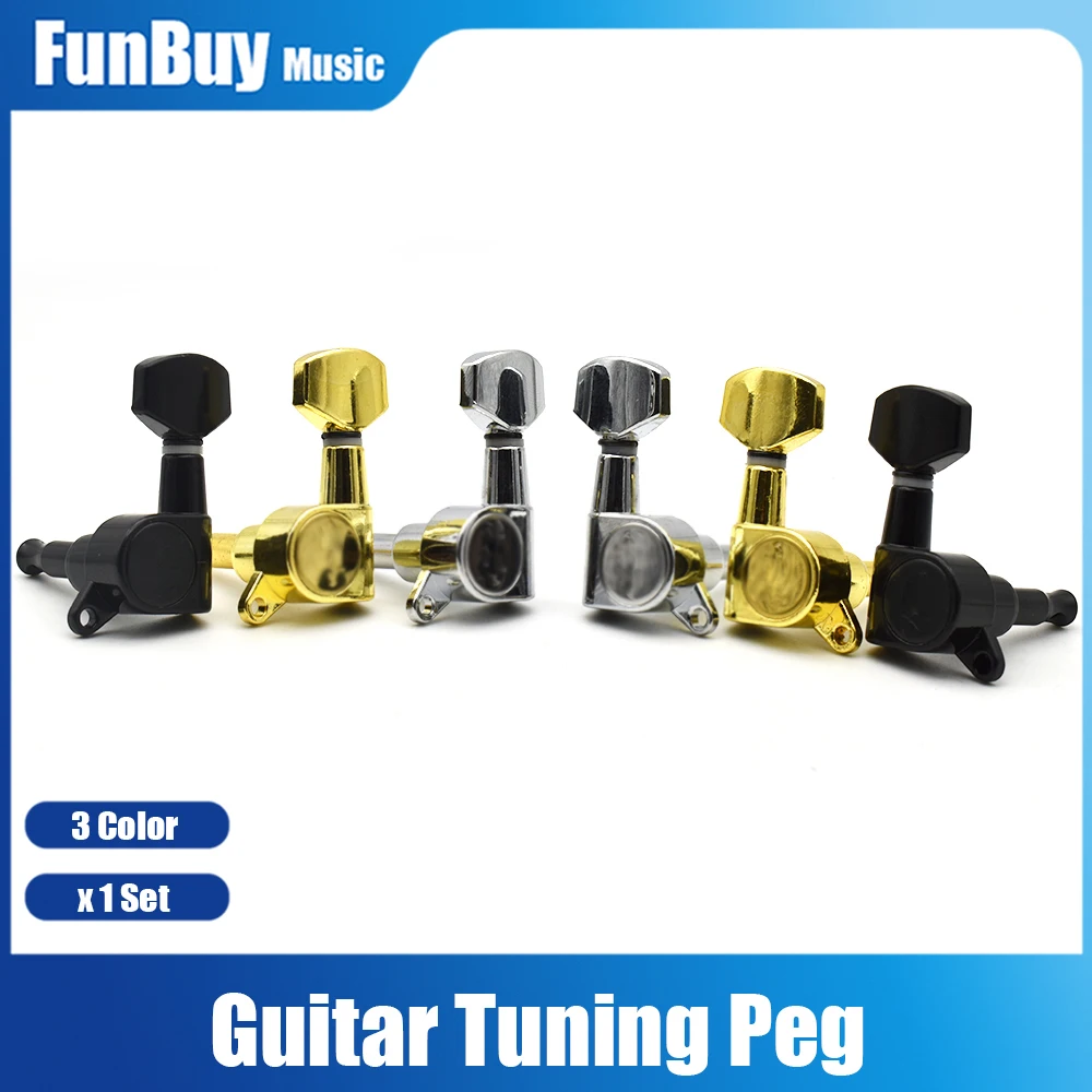 6PCS Guitar Tuning Pegs Tuner Machine Heads DIY with Logo tuning peg machine head Chrome-BLack-Gold
6PCS Guitar Tuning Pegs Tuner Machine Heads DIY with Logo tuning peg machine head Chrome-BLack-Gold