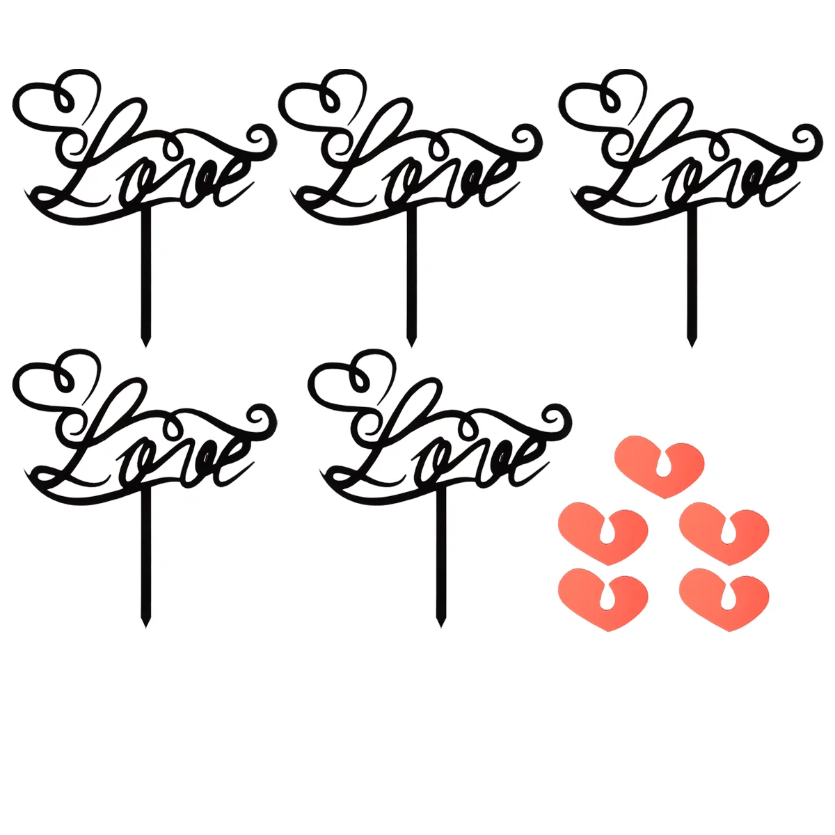 5pcs Acrylic Decorative Party Supplies Cake Insert Cupcake Picks for Decor 
5pcs Acrylic Decorative Party Supplies Cake Insert Cupcake Picks for Decor