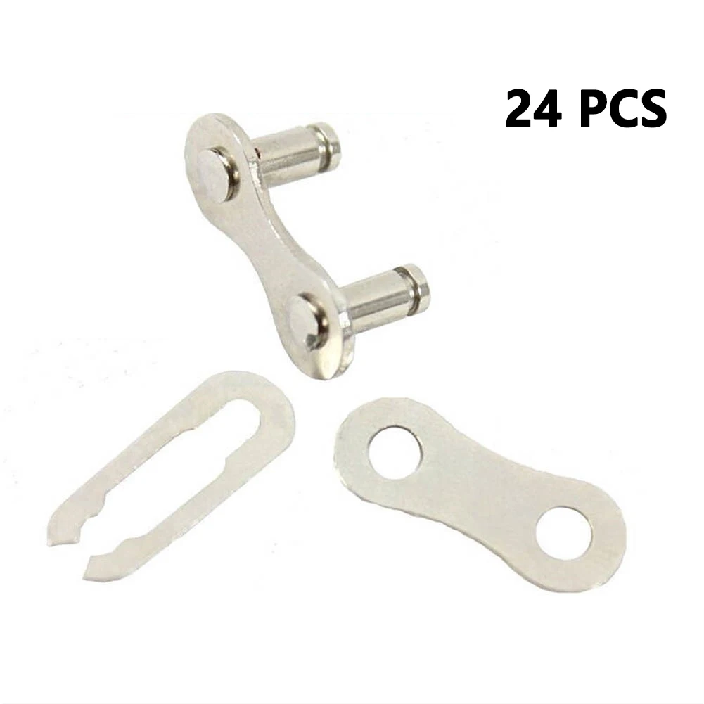 24PCS Chain Master Link Steel For Single Speed Bicycles Mountain Bikes Road Bikes Quick Chain Master Links Connector Accessories
24PCS Chain Master Link Steel For Single Speed Bicycles Mountain Bikes Road Bikes Quick Chain Master Links Connector Accessories