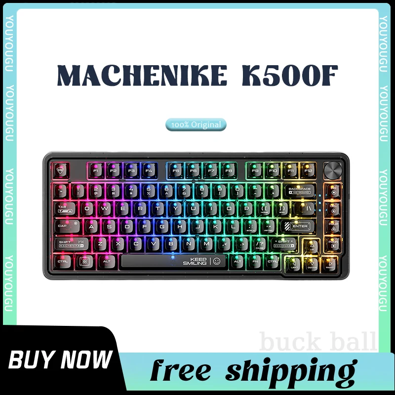 Machenike K500f Wired Mechanical Keyboard 81keys RGB Gasket 75% Compact TKL Layout Backlit Mode Gaming Keyboard For PC Laptop
Machenike K500f Wired Mechanical Keyboard 81keys RGB Gasket 75% Compact TKL Layout Backlit Mode Gaming Keyboard For PC Laptop