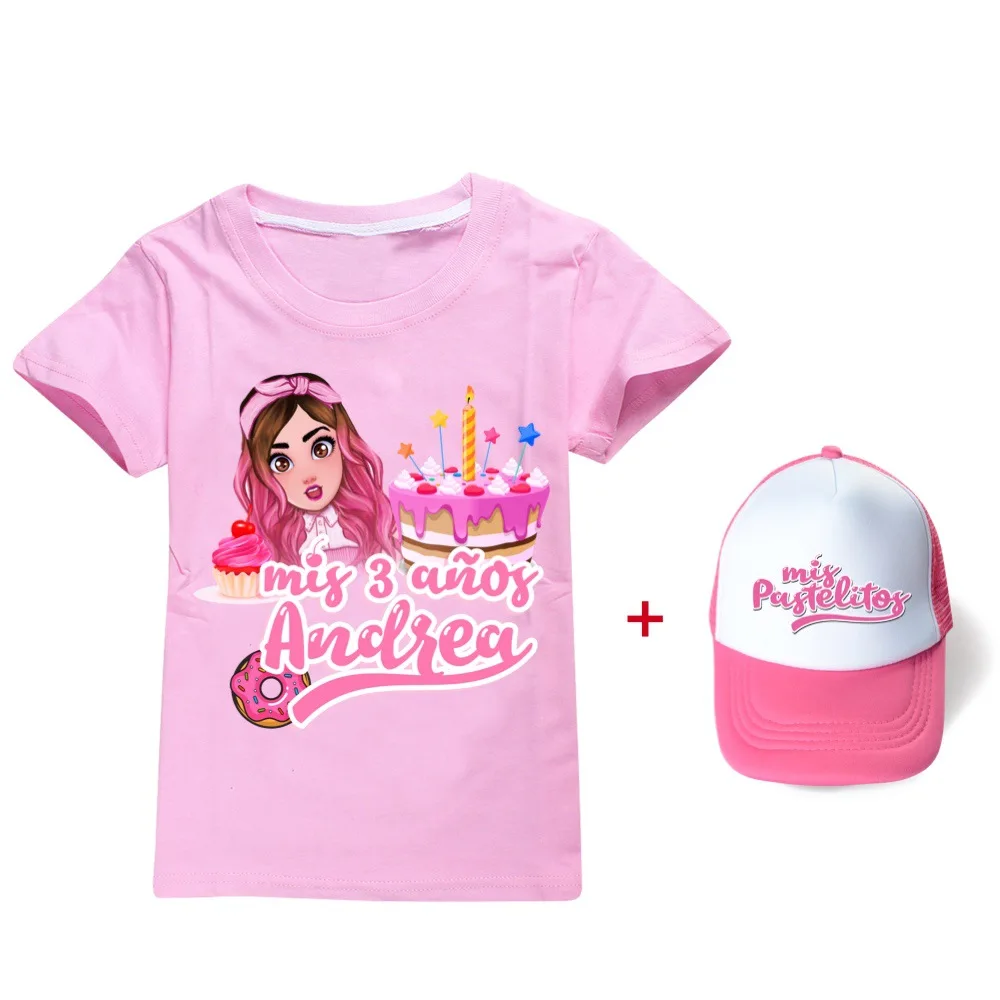 Mis Pastelitos Cotton Toddler Girl Summer Clothes Birthday Boys T Shirt with cap Infant Clothes Teenage Graphic Tees Kids Tops
Mis Pastelitos Cotton Toddler Girl Summer Clothes Birthday Boys T Shirt with cap Infant Clothes Teenage Graphic Tees Kids Tops