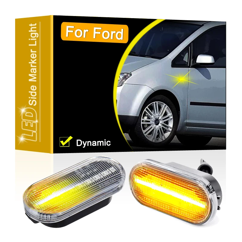 12V Clear Lens Dynamic LED Side Marker Lamp Assembly For Ford C-Max Fiesta Focus Fusion Galaxy Blinker Turn Signal Light
12V Clear Lens Dynamic LED Side Marker Lamp Assembly For Ford C-Max Fiesta Focus Fusion Galaxy Blinker Turn Signal Light