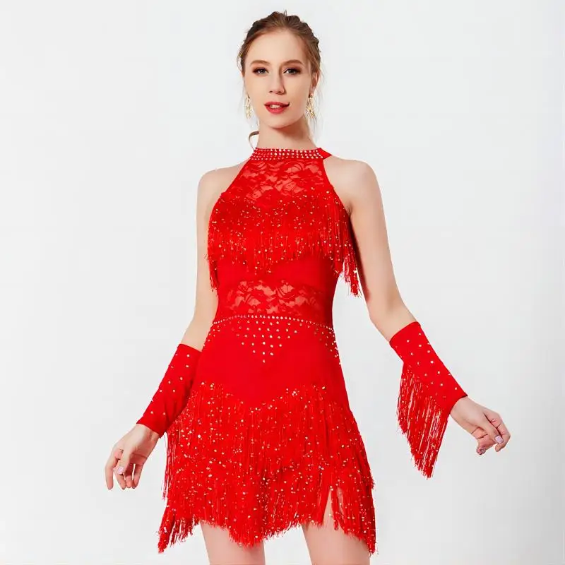 Платье для латиноамериканских танцев, платье с бахромой для выпускного вечера, для выступлений и выступлений 
Платье для латиноамериканских танцев, платье с бахромой для выпускного вечера, для выступлений и выступлений