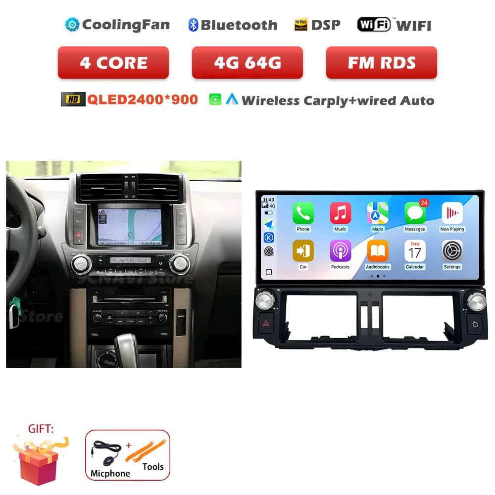 12,3 "Android 14 автомобильный радиоприемник мультимедийный плеер для Toyota Land Cruiser Prado 150 2010-2013 навигация GPS Carplay головное устройство инструменты
12,3 "Android 14 автомобильный радиоприемник мультимедийный плеер для Toyota Land Cruiser Prado 150 2010-2013 навигация GPS Carplay головное устройство инструменты