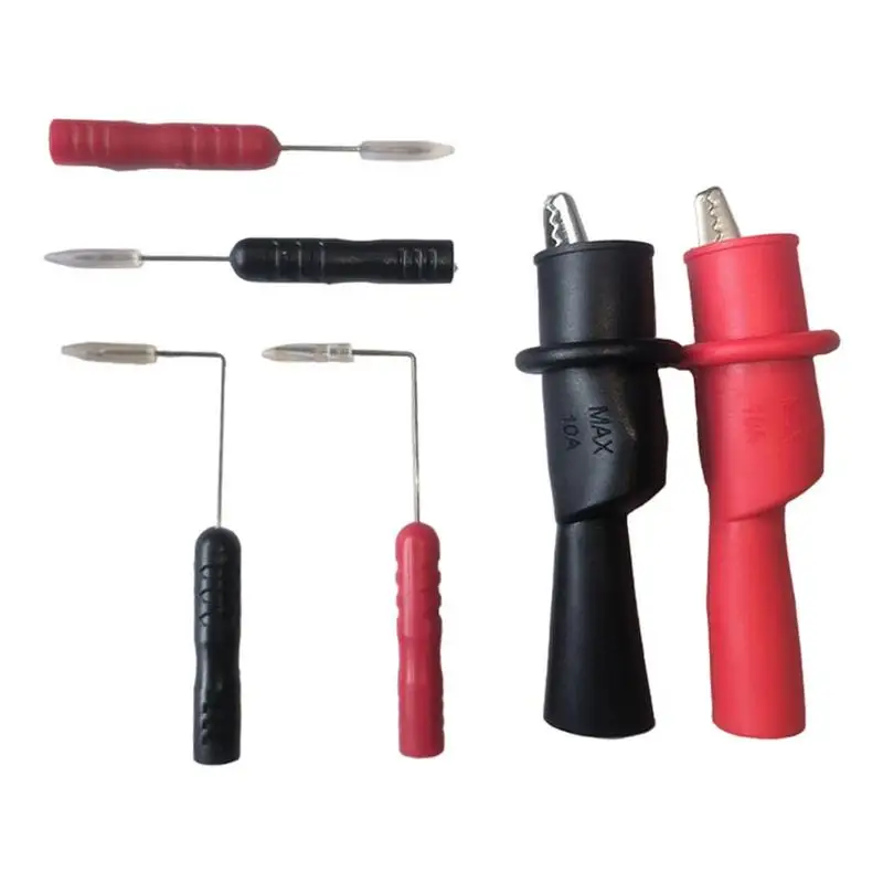 6Pcs 2mm Insulated Piercing Needle Extended Needle Test Probes Multimeter Test Probe Kit Sensitive Red Black Test Probes
6Pcs 2mm Insulated Piercing Needle Extended Needle Test Probes Multimeter Test Probe Kit Sensitive Red Black Test Probes