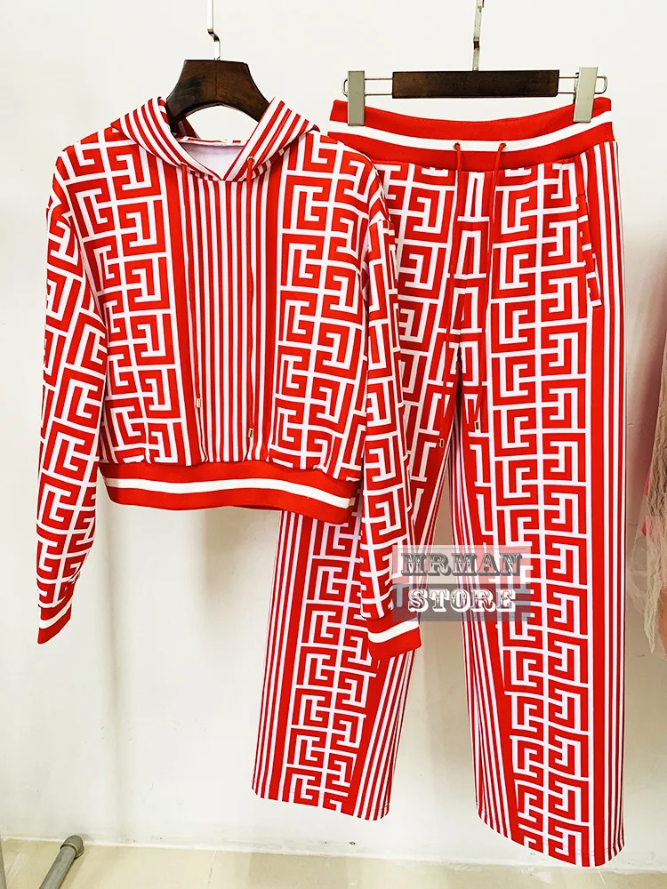 High End 2022 spring branded New two Piece Set Women clothes Classic Geometric Pattern Hoodies SweetShirt Wide Leg Pants Suit
High End 2022 spring branded New two Piece Set Women clothes Classic Geometric Pattern Hoodies SweetShirt Wide Leg Pants Suit