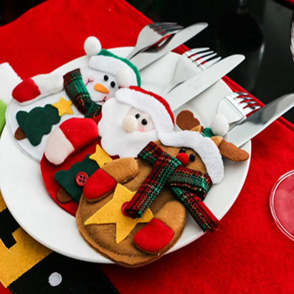 Держатель для столовых приборов в виде Санты и снеговика
Держатель для столовых приборов в виде Санты и снеговика