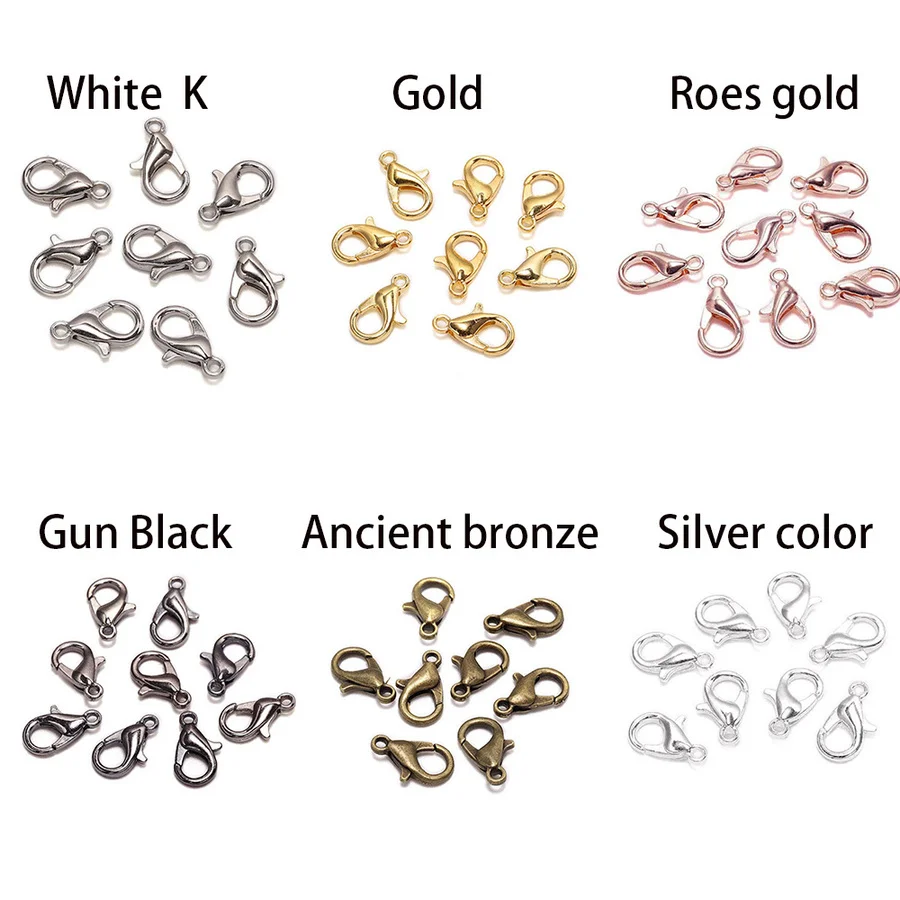 25PCS Lobster Clasp Hook for Making Necklace Bracelets DIY Plated Fashion Golden Rose Gold Chain Accessories Jewelry Wholesale
25PCS Lobster Clasp Hook for Making Necklace Bracelets DIY Plated Fashion Golden Rose Gold Chain Accessories Jewelry Wholesale