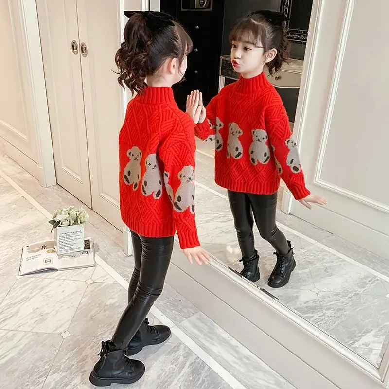 New Western Style Children's Autumn Winter Sweater Fleece-Lined Thickened Medium and Big Children's Sweater Turtleneck Women's 
New Western Style Children's Autumn Winter Sweater Fleece-Lined Thickened Medium and Big Children's Sweater Turtleneck Women's