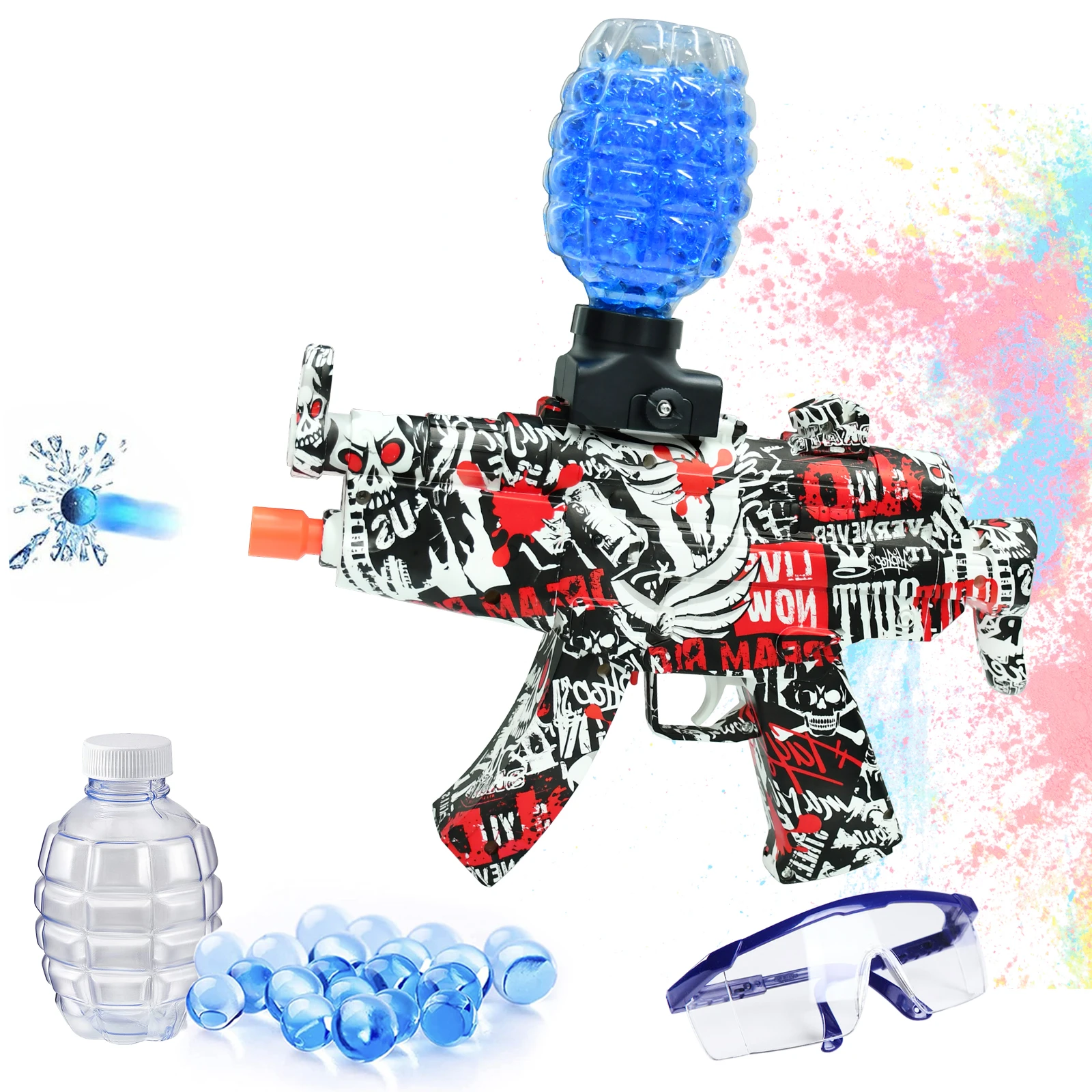 MP5 Electric Splatter Gel Ball Blaster With 5000 Water Beads 2pcs Outdoor Activities Shooting Team Game Toy Gifts For Boys Girls
MP5 Electric Splatter Gel Ball Blaster With 5000 Water Beads 2pcs Outdoor Activities Shooting Team Game Toy Gifts For Boys Girls