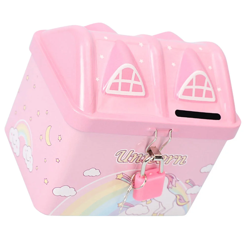 Tinplate Piggy Bank Kids Piggy Bank House Shaped Saving Pot Adornment Metal Saving Pot with Lock
Tinplate Piggy Bank Kids Piggy Bank House Shaped Saving Pot Adornment Metal Saving Pot with Lock