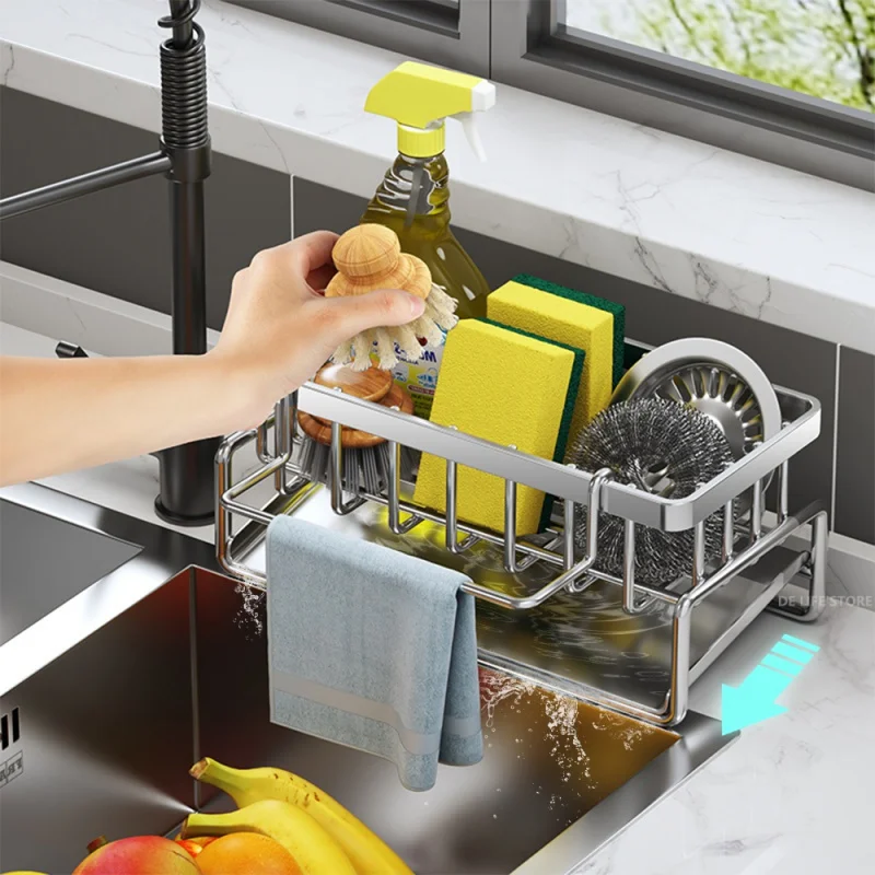 Stainless Steel Kitchen Sink Drain Rack Soap Sponge Holder Kitchen Sink Organizer Bathroom Organizer
Stainless Steel Kitchen Sink Drain Rack Soap Sponge Holder Kitchen Sink Organizer Bathroom Organizer